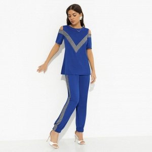 Брючный комплект из трикотажа, Нешуточная конкуренция (blue 2 в 1)