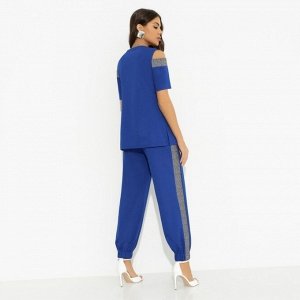 Брючный комплект из трикотажа, Нешуточная конкуренция (blue 2 в 1)