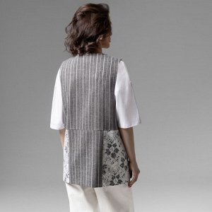 Жилет комбинированный с кружевом, Искусство переговоров (grey)