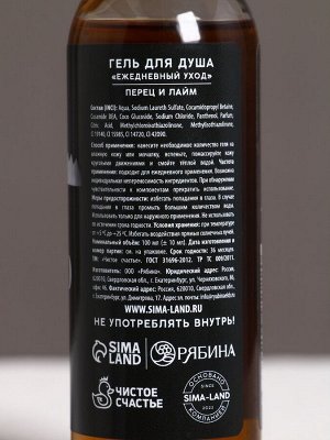 Гель для душа «Удачного года!», 100 мл, аромат перца и лайма, Чистое счастье