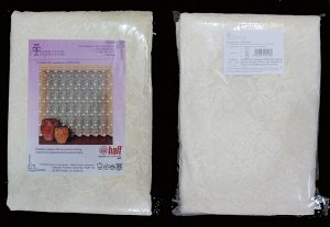 Готовые шторы арт.  313940/250, занавеска РОЗОЧКИ, ширина 285 см х высота 250 см, цвет кремовый, пошита на универсальной шторной ленте
