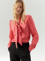 Блузка с воротником-бантом из 100% вискозы, B3162/toyou