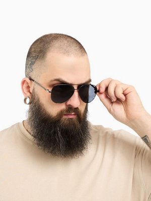 Очки солнцезащитные женские OneSun, поляризационные, uv 380, дужка 15 см, ширина 15 см, линза 5.5x6 см, чёрные