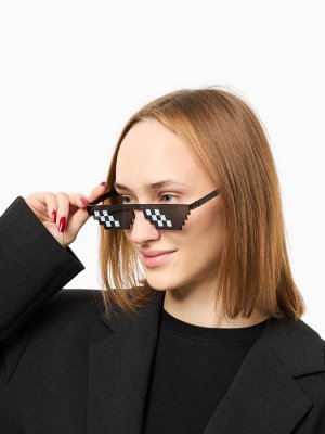 Очки солнцезащитные пиксельные OneSun, uv 375, дужка 14.8 см, ширина 15.1 см, линза 6.2x3 см