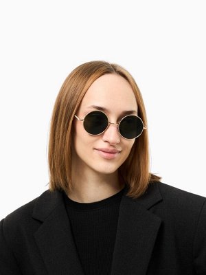 Очки солнцезащитные OneSun, uv 400, 14x13x4.6 см, линза 4.6x4.6 см, зеленые