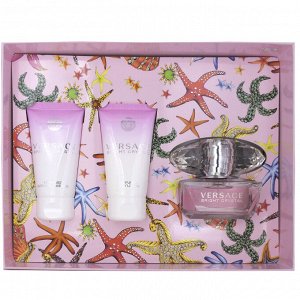 VERSACE BRIGHT CRYSTAL (w) set ( 50ml dt + 50ml sh/g + 50ml b/l) м(е)  женская