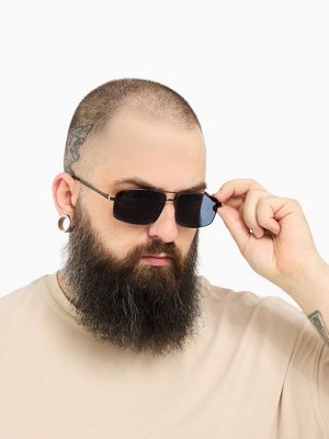 Очки солнцезащитные OneSun, поляризационные, UV 400, дужка 14 см, ширина 14.5 см, линза 4.5x6 см, серые