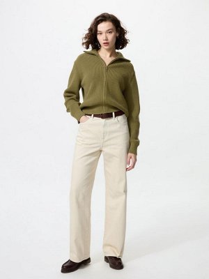 UNIQLO - широкие прямые джинсы увеличенной длины -  31 BEIGE