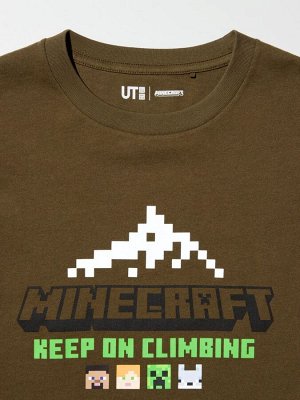 UNIQLO UT - детская футболка Minecraft из хлопка - 36 BROWN