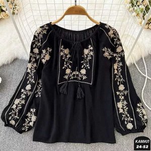 Блузка ткань лайт шелкография