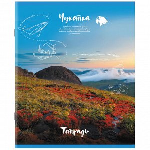 Тетрадь 96л. КЛЕТКА, STAFF скоба, А5 ,офсет №2 ЭКОНОМ, обл картон, Природа (микс в спайке),1 шт, 404441