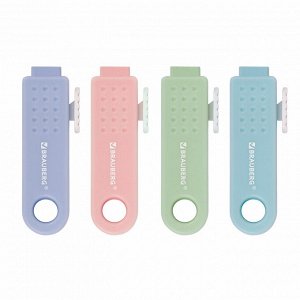 Ластик выдвижной BRAUBERG "Slider Mini", 68х12х8мм, пастельные цвета ассорти,1 шт, 271983