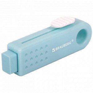 Ластик выдвижной BRAUBERG "Slider Mini", 68х12х8мм, пастельные цвета ассорти,1 шт, 271983