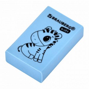 Ластик BRAUBERG KIDS "Школьный", 26х17х7мм, прямоугольный, пастельные цвета ассорти,1 шт, 271991