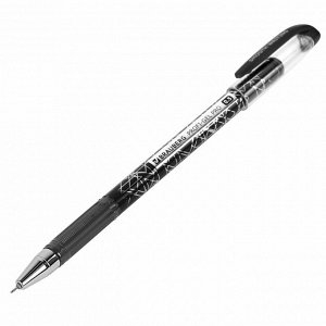 Ручка гелевая BRAUBERG Profi-Gel PRO, ЧЕРНАЯ, линия 0,4мм, 144124