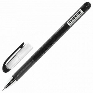 Ручка гелевая BRAUBERG Profi-Gel PRO, ЧЕРНАЯ, линия 0,4мм, 144124