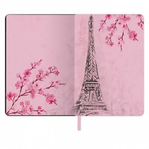 Блокнот МАЛЫЙ ФОРМАТ 100х150 А6 BRAUBERG VISTA Paris, под кожу гибкий 80л, 112090