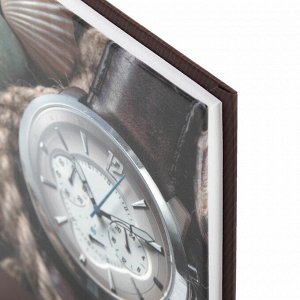 Блокнот МАЛЫЙ ФОРМАТ 110х147мм, А6, 80л, твердый, клетка, выборочный лак, BRAUBERG, Время, 123242