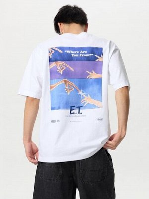 UNIQLO - хлопковая футболка c принтом фильма "Инопланетянин" - 00 WHITE