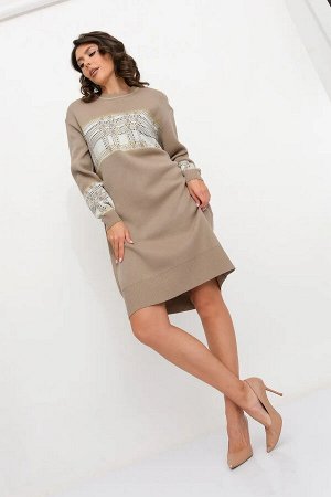 Платье Д 3467/кофе