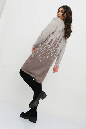 Платье 3-134/кофе-молочный