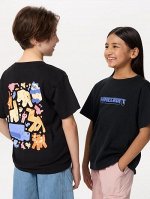 UNIQLO UT - детская футболка Minecraft из хлопка - 09 BLACK