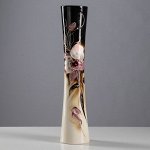 Ваза напольная &quot;Кубок&quot;, орхидея, керамика, 47 см, микс