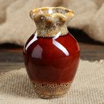 Ваза &quot;Волна&quot; 10,5 см, коричневая