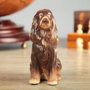 Копилка "Собака Спаниель",, коричневый цвет, 13 см