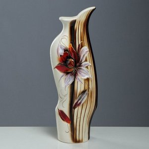 Ваза керамическая "Флора", напольная, 47 см, микс