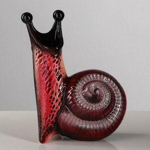 Ваза настольная "Улитка", красная, керамика, 28 см