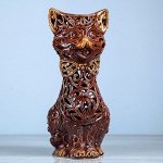 Ваза настольная &quot;Кот&quot;, резка, 31 см
