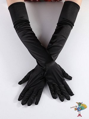 перчатки Соблазн длинные, черные, 55 см, нейлон