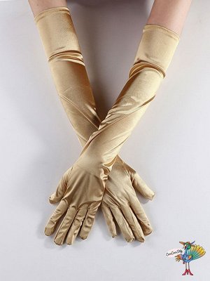 перчатки Соблазн длинные, золото, 55 см, нейлон