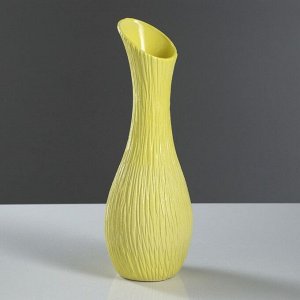 Ваза настольная "Лиза", жёлтая, керамика, 32 см