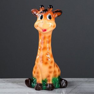 Копилка "Жираф", глянец, бежевый цвет, 31 см