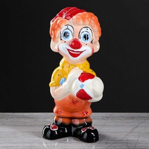 Копилка "Клоун", глазурь, разноцветная, 30 см, микс