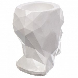 Кашпо гипс, 19х18 см, белое, Оскар, 395/4