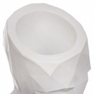 Кашпо гипс, 19х18 см, белое, Оскар, 395/4