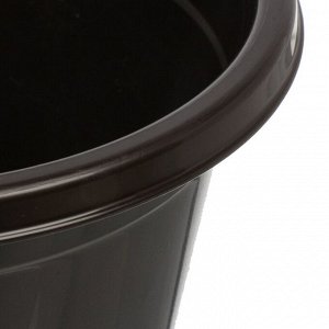 Горшок пластик, 2 л, 17 см, для цветов, коричневый, Альтернатива, Эконом, М6601