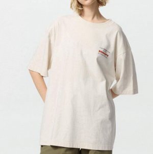 Унисекс футболка UT PEANUTS с принтом и короткими рукавами Snoop 475746, бежевая