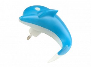 Светильник-ночник DTL-301-Дельфин/Blue/4LED/0,5W. Без выключателя. Блистер