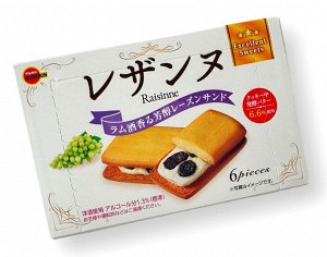 Печенье BOURBON Raisinne сэндвич с изюмом и вкусом рома 6шт, 125.4г, 1/30