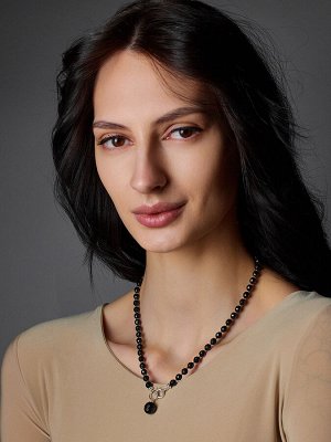 Бусы из натурального чёрного янтаря «Анжелика»