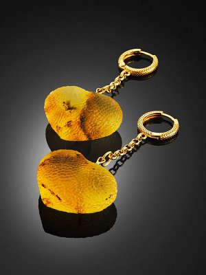 Необычные серьги «Сердце» с «кусаной» поверхностью