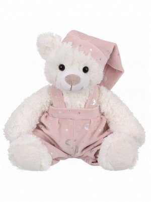 Игрушка мягкая Мишка в розовом ночном колпаке и комбинезоне 20 см Relana