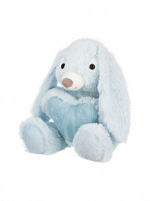 Игрушка мягкая Заяц нежно-голубой с сердцем 15 см Relana