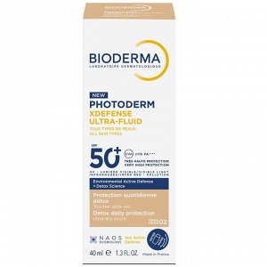 Биодерма Солнцезащитный флюид для всех типов кожи Xdefense SPF50+ светлый оттенок, 40 мл (Bioderma, Photoderm)