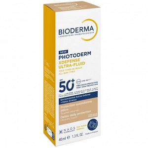 Биодерма Солнцезащитный флюид для всех типов кожи Xdefense SPF50+ светлый оттенок, 40 мл (Bioderma, Photoderm)