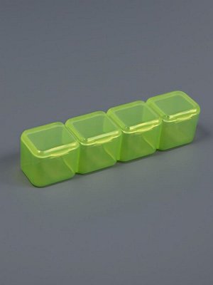Органайзер для хранения мелочей, 56 ячеек, 21x17.7x2.6 см, разноцветный